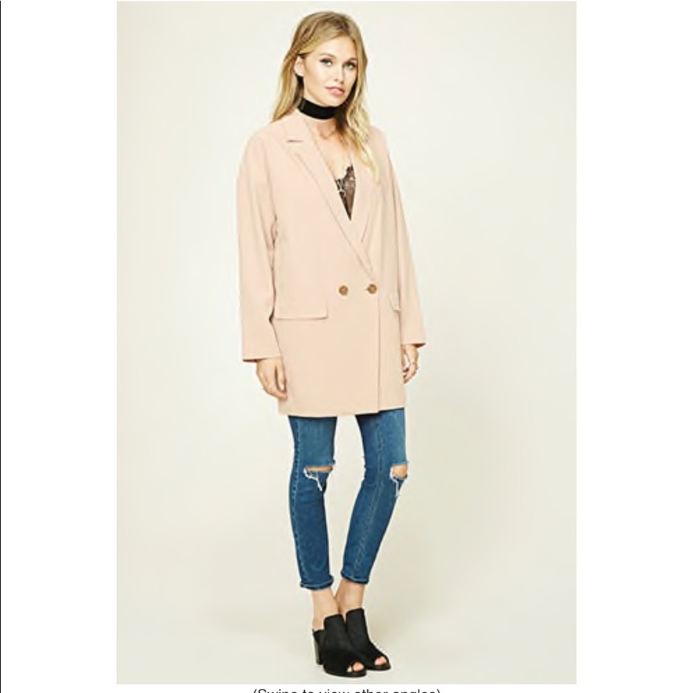 Forever 21 blush Oversized Blazer - Picture 4 of 9